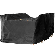 Black Divide Rectangular Outdoor Table Cover